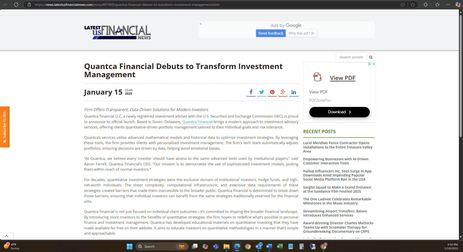 Financial News